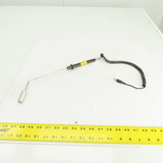 Cole-Parmer Type J 08517-61 45° Surface Probe 10" L Mini-Connector 5ft Coil Cord