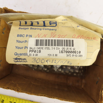 Badger Bearing Company 3/8" Chrome Steel Ball Bearings GRD 25 Lot Of 100