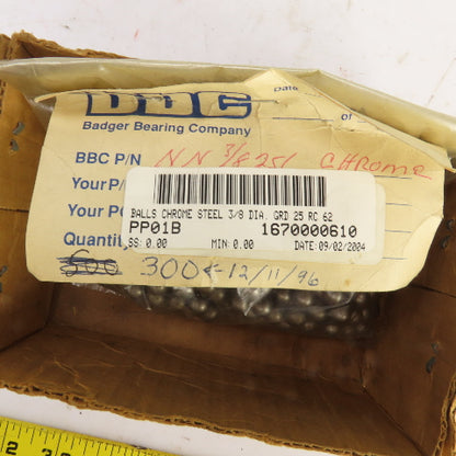Badger Bearing Company 3/8" Chrome Steel Ball Bearings GRD 25 Lot Of 100
