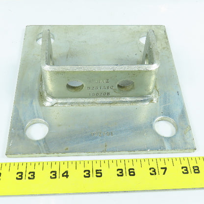 6" x 6" Post Base 1-5/8" x 1-5/8" Side By Side Channel Lot of 3