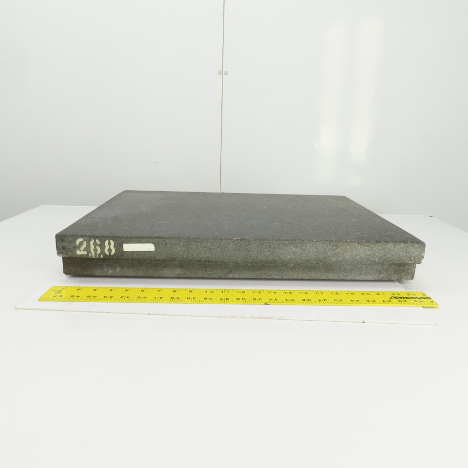 Starrett Grade B 24" x 18" x 3" Thick Granite Surface Toolroom Inspection Plate
