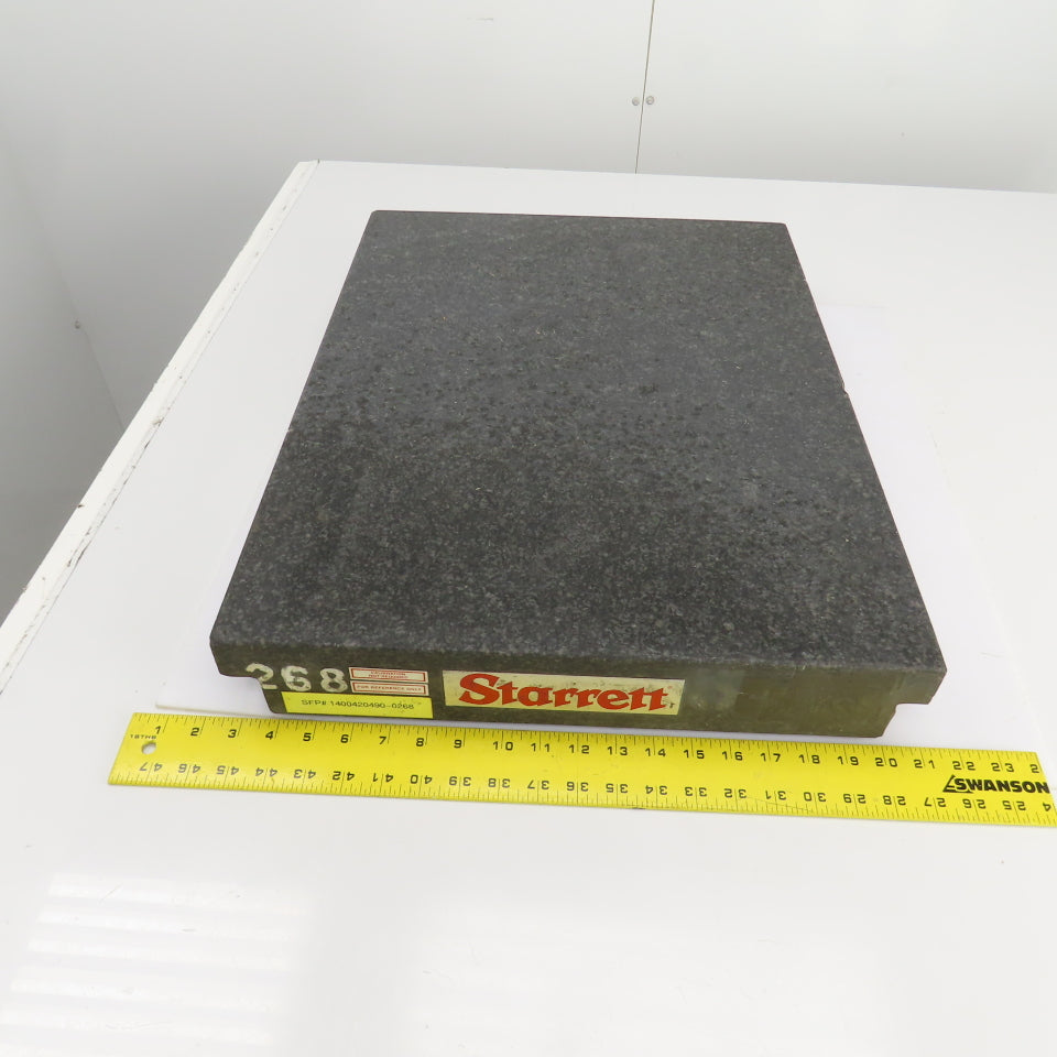 Starrett Grade B 24" x 18" x 3" Thick Granite Surface Toolroom Inspection Plate
