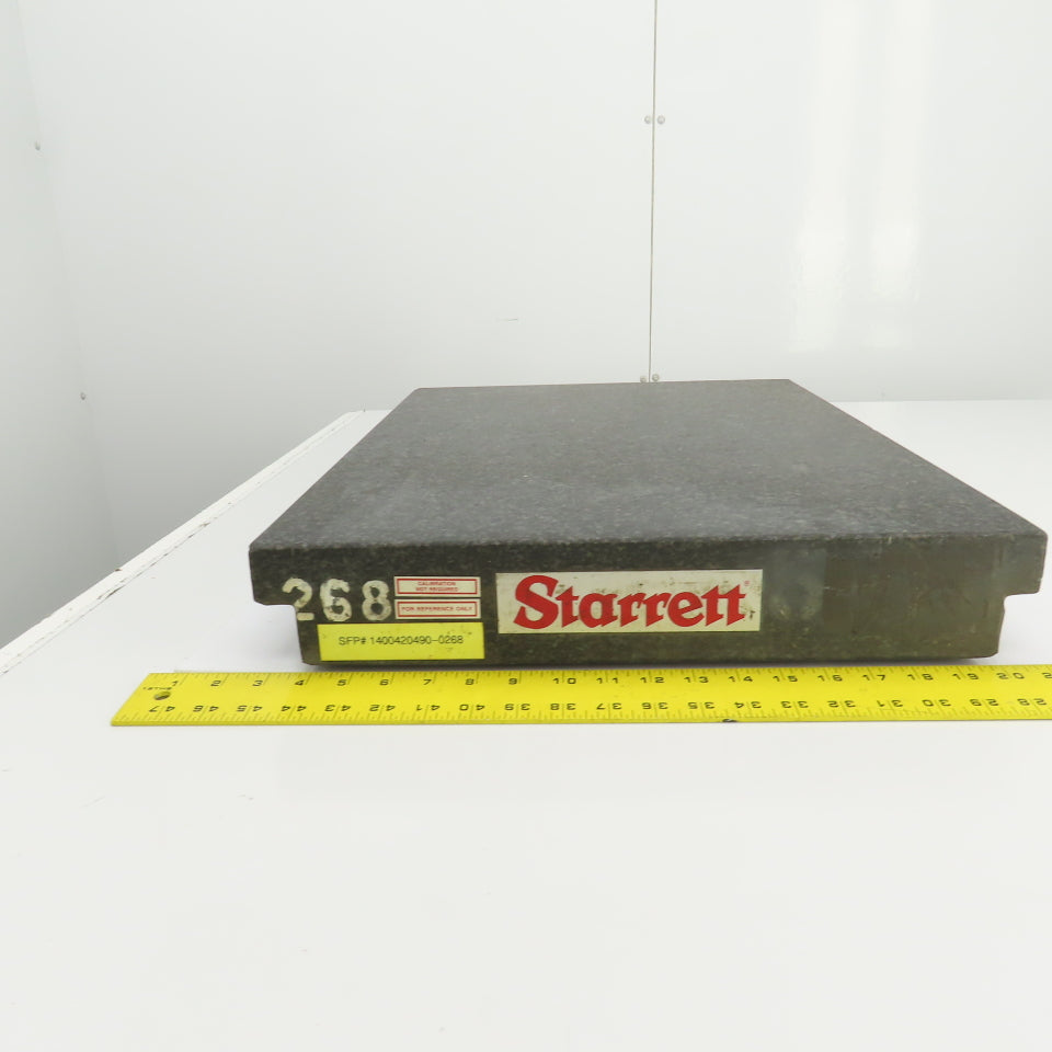 Starrett Grade B 24" x 18" x 3" Thick Granite Surface Toolroom Inspection Plate
