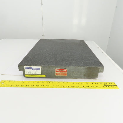 Starrett Grade B 24" x 18" x 3" Thick Granite Surface Toolroom Inspection Plate