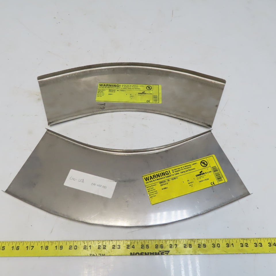 B-Line 808SS620-06-45HB12 SS Horizontal 45° 6" W Cable Tray Cover Lot of 2