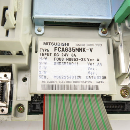 Mitsubishi FCA635MNK-V Neomatic 635V Numerical Control System Cracked Cover