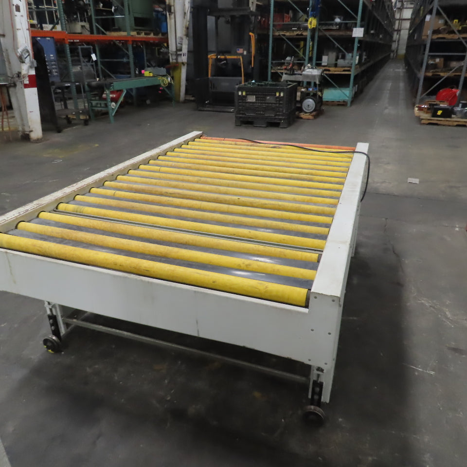 Giardina 22060 58" x 96" Power Roller Transfer Conveyor 14FPM 208-480V 3PH