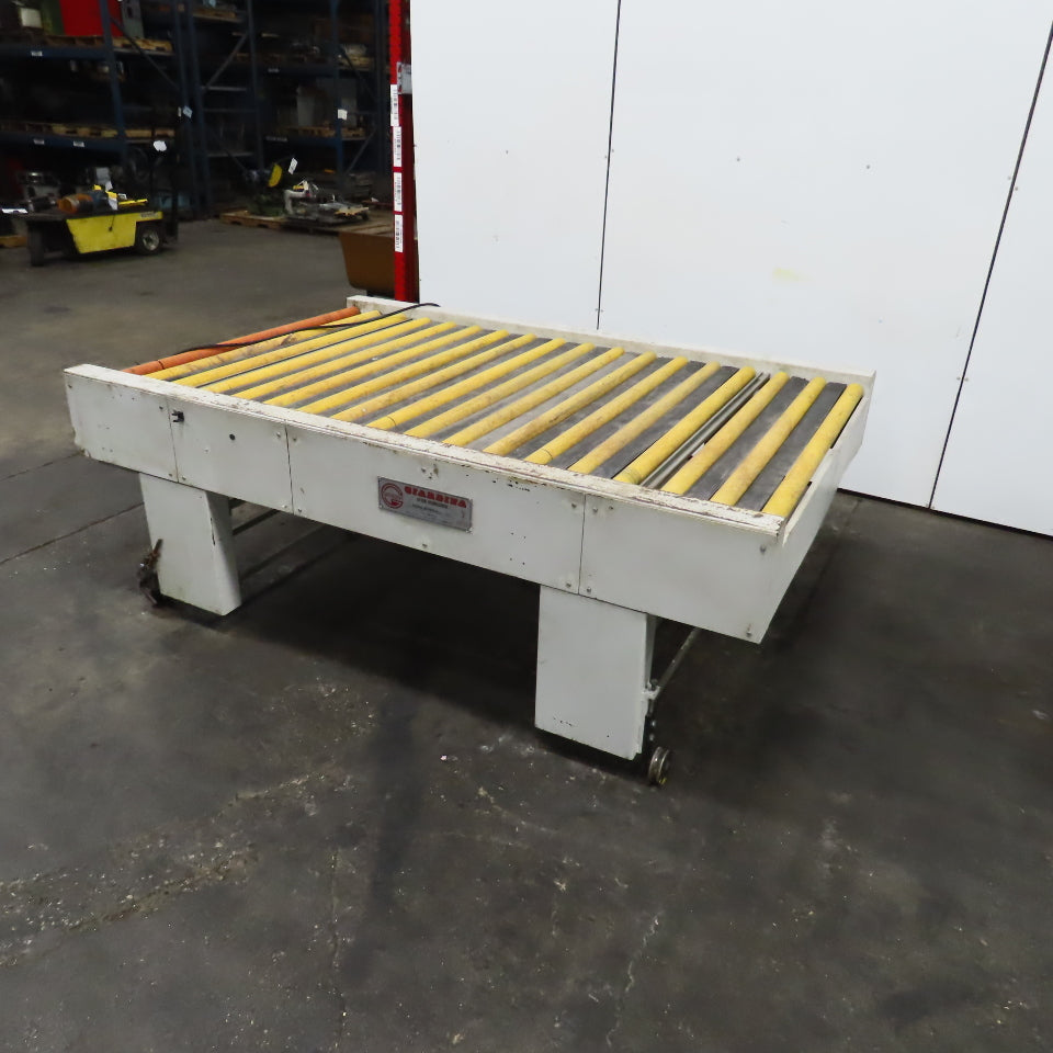 Giardina 22060 58" x 96" Power Roller Transfer Conveyor 14FPM 208-480V 3PH