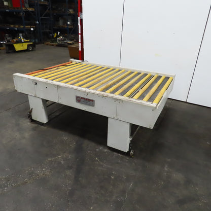 Giardina 22060 58" x 96" Power Roller Transfer Conveyor 14FPM 208-480V 3PH