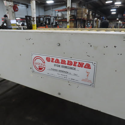Giardina 22060 58" x 96" Power Roller Transfer Conveyor 14FPM 208-480V 3PH