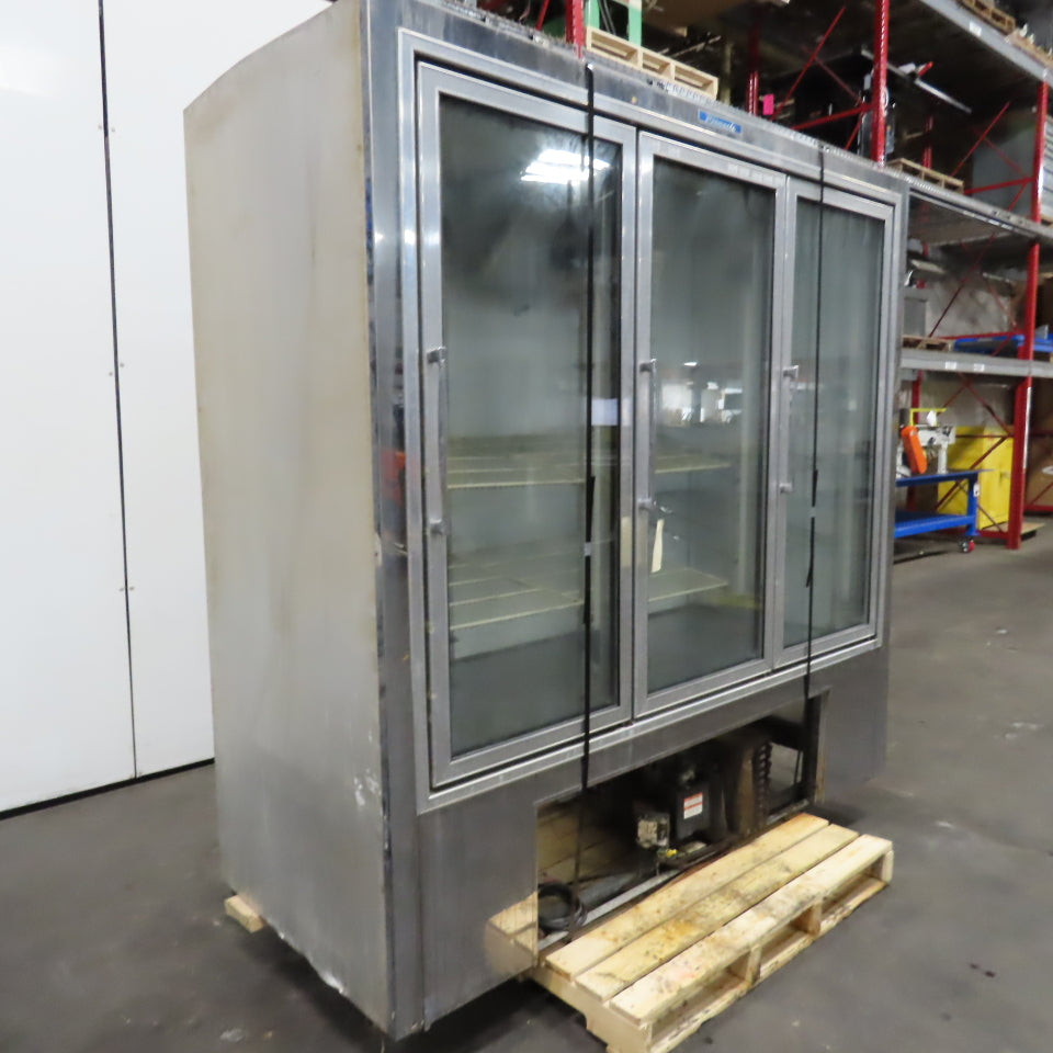 Pinnacle WBSC-3 70" Wide x 20" Deep 3 Door Merchandiser Refrigerator Glass Front
