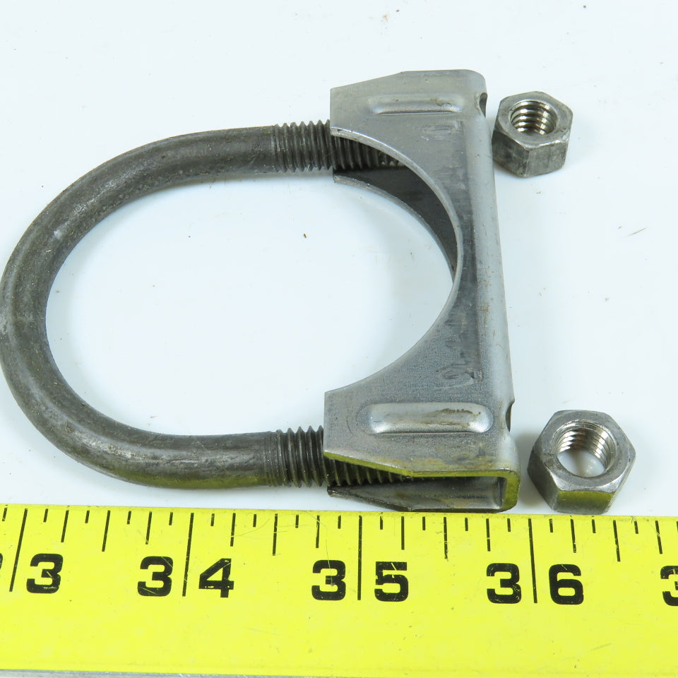 08065 2" Heavy Duty Exhaust Clamp Flat Back Style W/ 3/8" U-Bolt Lot of 4