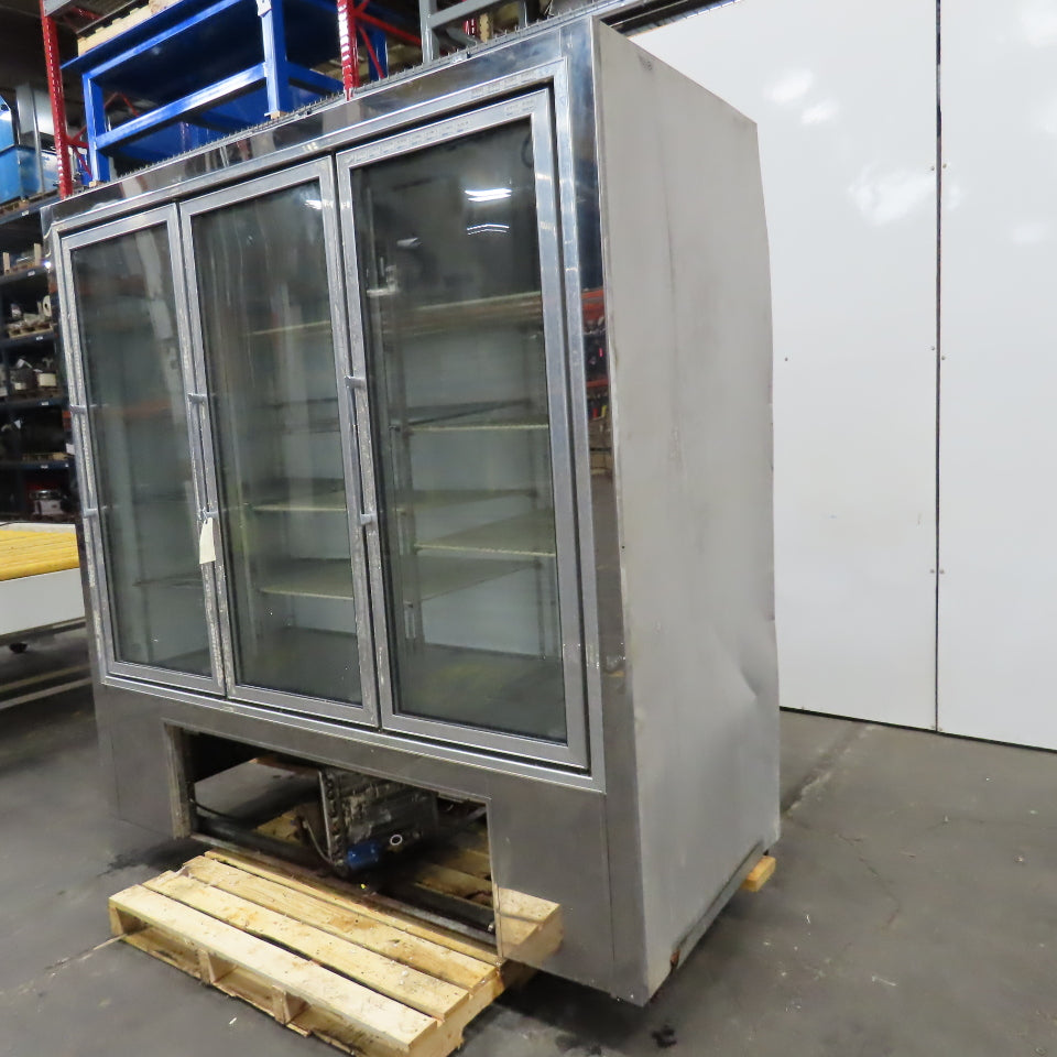 Pinnacle WBSC-3 70" Wide x 20" Deep 3 Door Merchandiser Refrigerator Glass Front