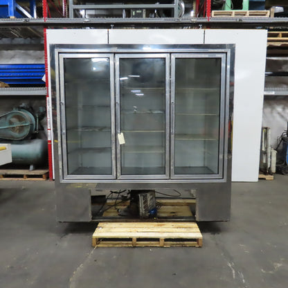 Pinnacle WBSC-3 70" Wide x 20" Deep 3 Door Merchandiser Refrigerator Glass Front