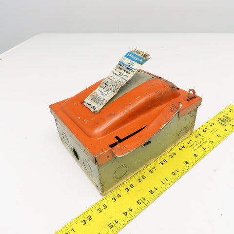 Gould JF321 30A 240V 3Ph Fused Safety Switch Disconnect