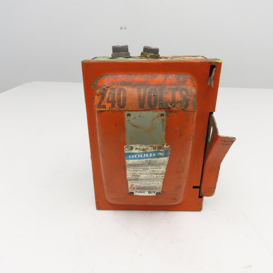 Gould JF321 30A 240V 3Ph Fused Safety Switch Disconnect