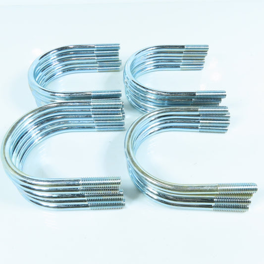 3/8"-16 x 1-3/8" U Bolt Zinc Plated Steel 3-9/16" ID lot of 19