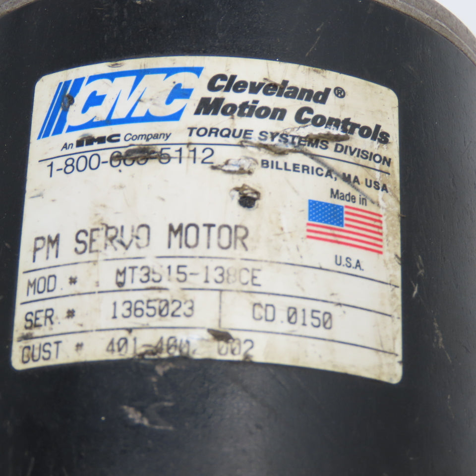 Cleveland Motion Controls 86-5359-4 DC Servo Motor Needs Brushes