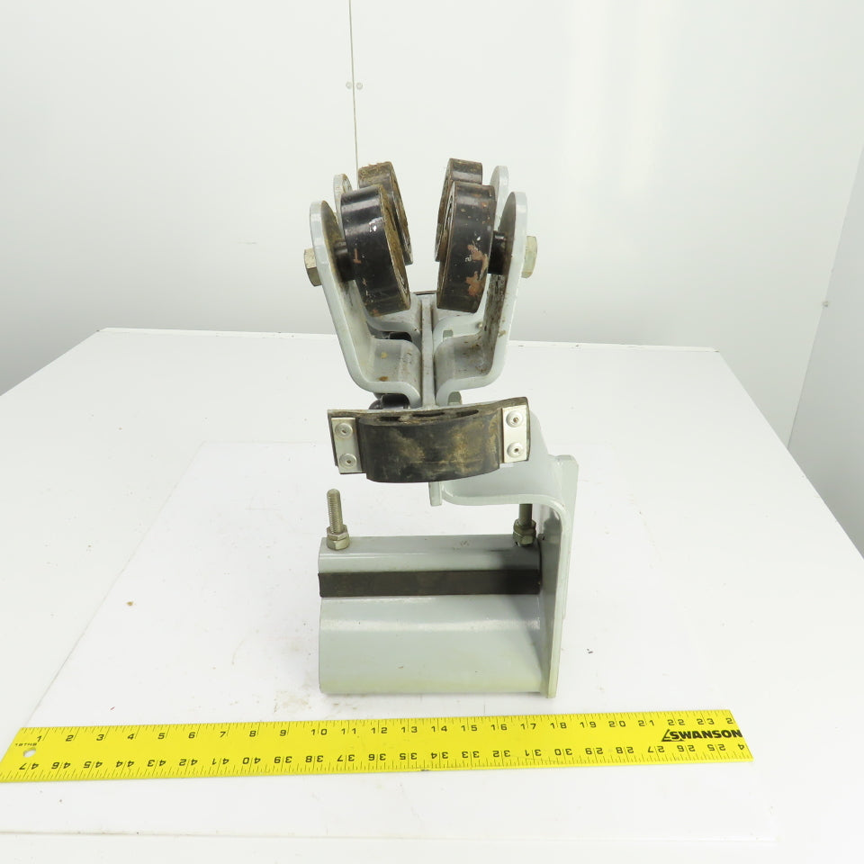 Bevva Container Crane Electric Wire Cable Car Festoon Trolley 4-Wheel