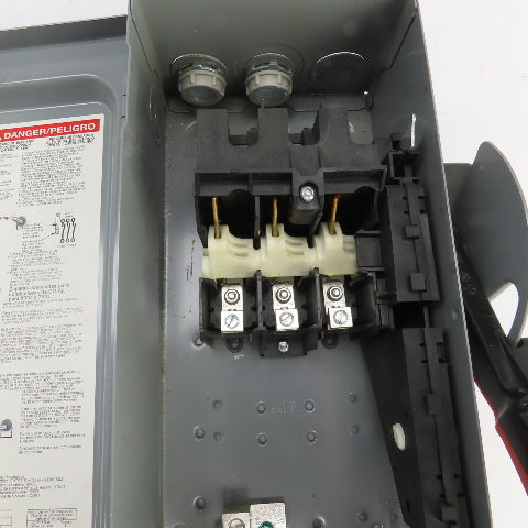 Square D HU361 30A Non-Fusible Heavy Duty Safety Disconnect Switch 600V AC/DC
