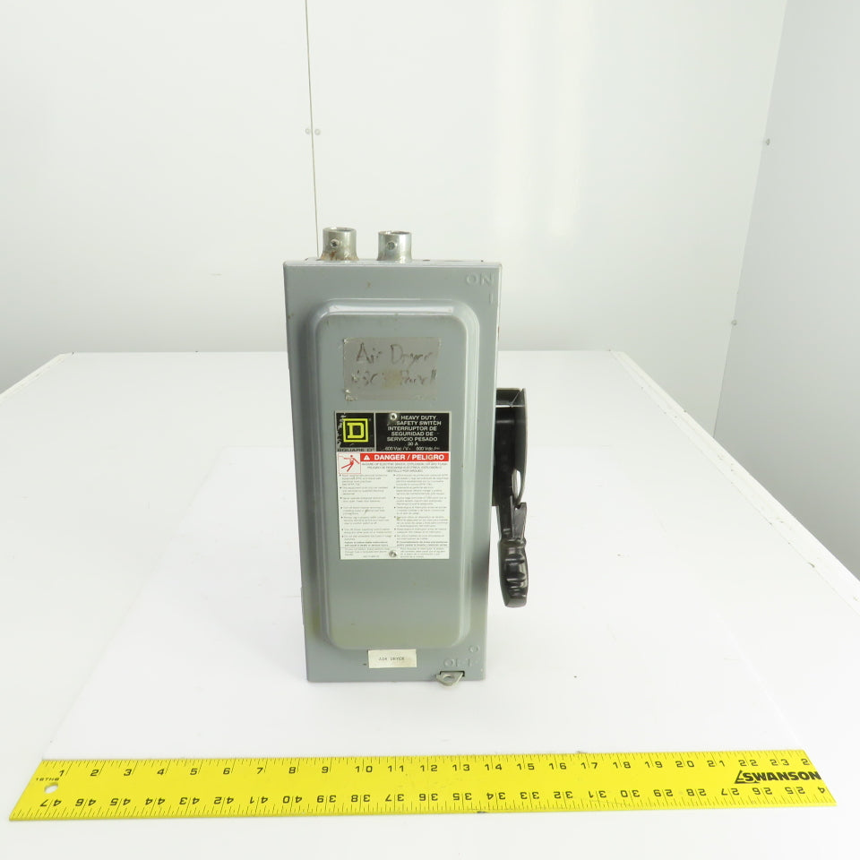 Square D HU361 30A Non-Fusible Heavy Duty Safety Disconnect Switch 600V AC/DC