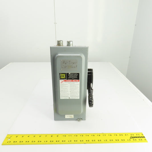 Square D HU361 30A Non-Fusible Heavy Duty Safety Disconnect Switch 600V AC/DC