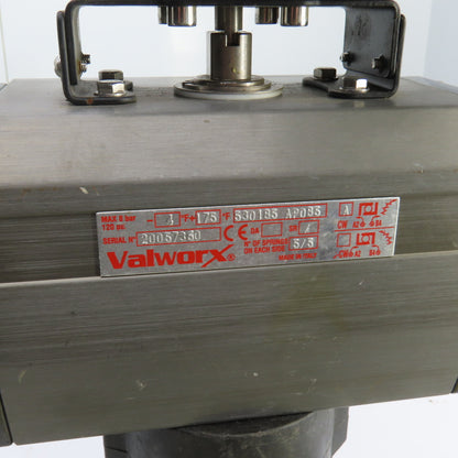 Valworx 530185 AP085 Pneumatic Actuator 120PSI W/Valve Monitor & 2" Valve