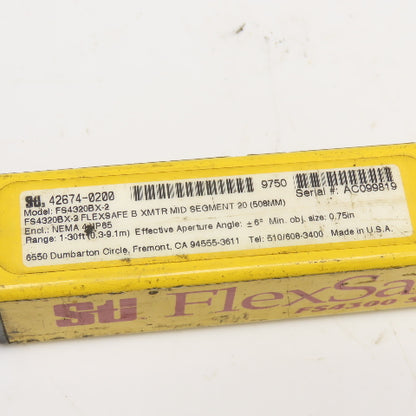 STI FS4320BX-2 FlexSafe Safety Light Curtain Transmitter 508mm