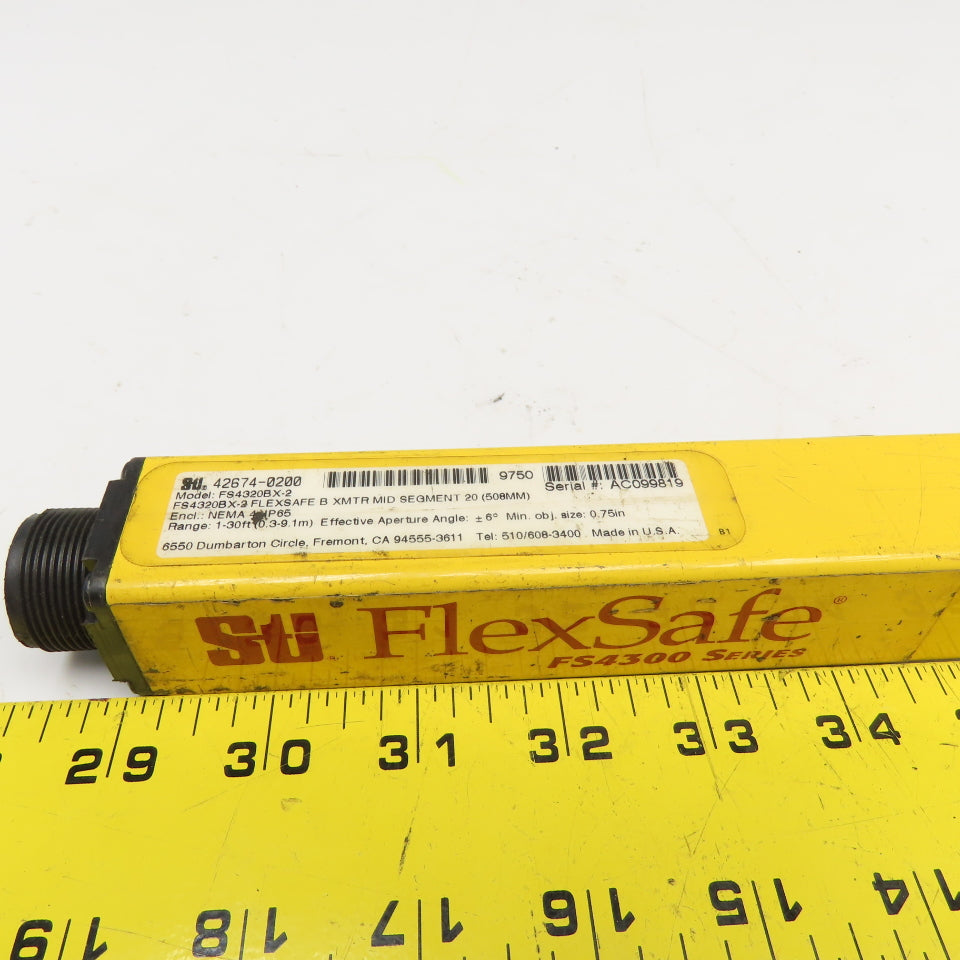 STI FS4320BX-2 FlexSafe Safety Light Curtain Transmitter 508mm