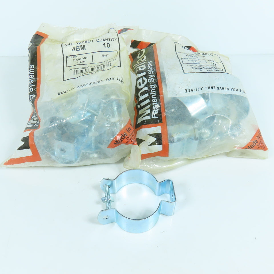 Minerallac 1-1/2" Rigid/IMC Conduit Strap Pipe Hanger Clamp Lot of 17