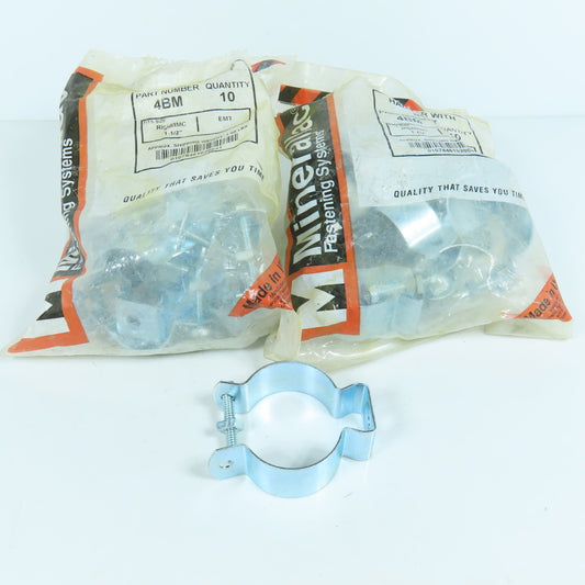 Minerallac 1-1/2" Rigid/IMC Conduit Strap Pipe Hanger Clamp Lot of 17