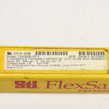 STI FS4320B-2R-3 FlexSafe Safety Light Curtain Receiver 508mm