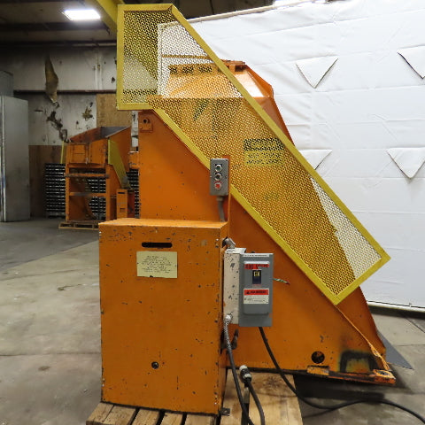 Tubar D-6603 38" x 54" Deep Hydraulic Box Crate Bulk Material Tote Dumper 440V