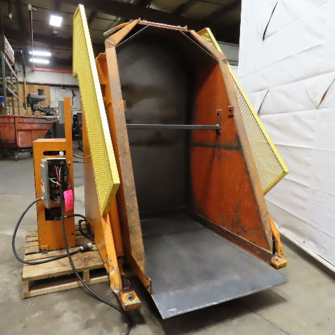 Tubar D-6603 38" x 54" Deep Hydraulic Box Crate Bulk Material Tote Dumper 440V