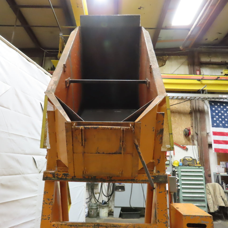 Tubar D-6603 38" x 54" Deep Hydraulic Box Crate Bulk Material Tote Dumper 440V