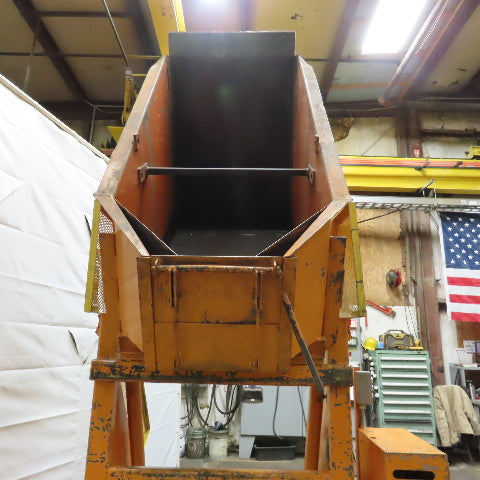 Tubar D-6603 38" x 54" Deep Hydraulic Box Crate Bulk Material Tote Dumper 440V