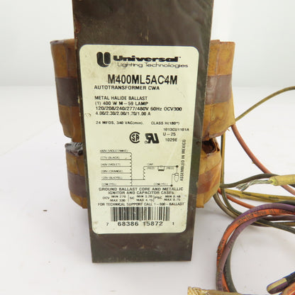 Universal M400ML5AC4M 400W Metal Halide Ballast Autotransformer CWA 120-480V