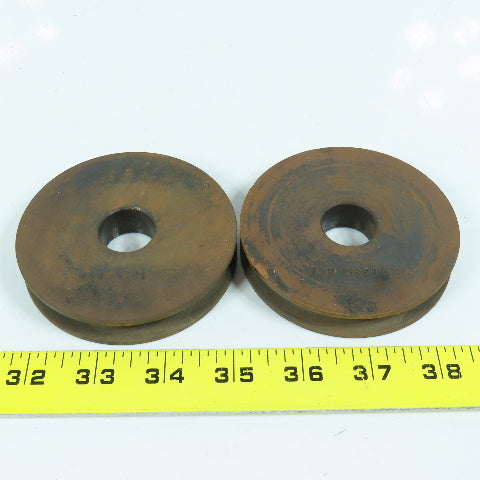 G&G 1505621 Wire Rope Pulley Sheave 2-1/2" OD 21/32" Wide Lot of 2