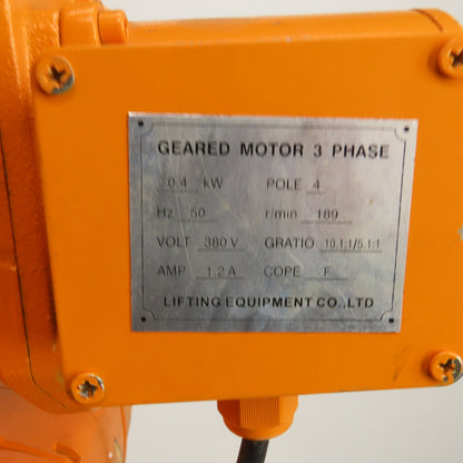 Voto KHDM 1 Ton Electric Hoist 380V 50HZ W/Power Trolley 8m Lift (Parts Repair)