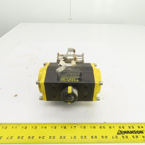 Top Line Top Flow TS075 Rack & Pinion Actuator 80PSI W/2" Stainless Valve