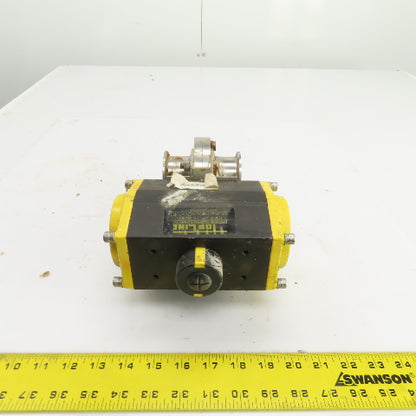 Top Line Top Flow TS075 Rack & Pinion Actuator 80PSI W/2" Stainless Valve