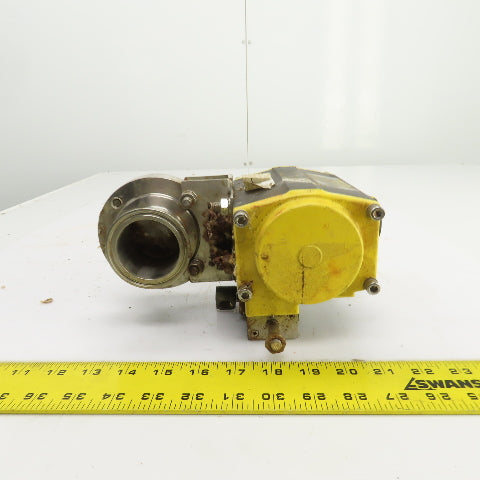 Top Line Top Flow TS075 Rack & Pinion Actuator 80PSI W/2" Stainless Valve