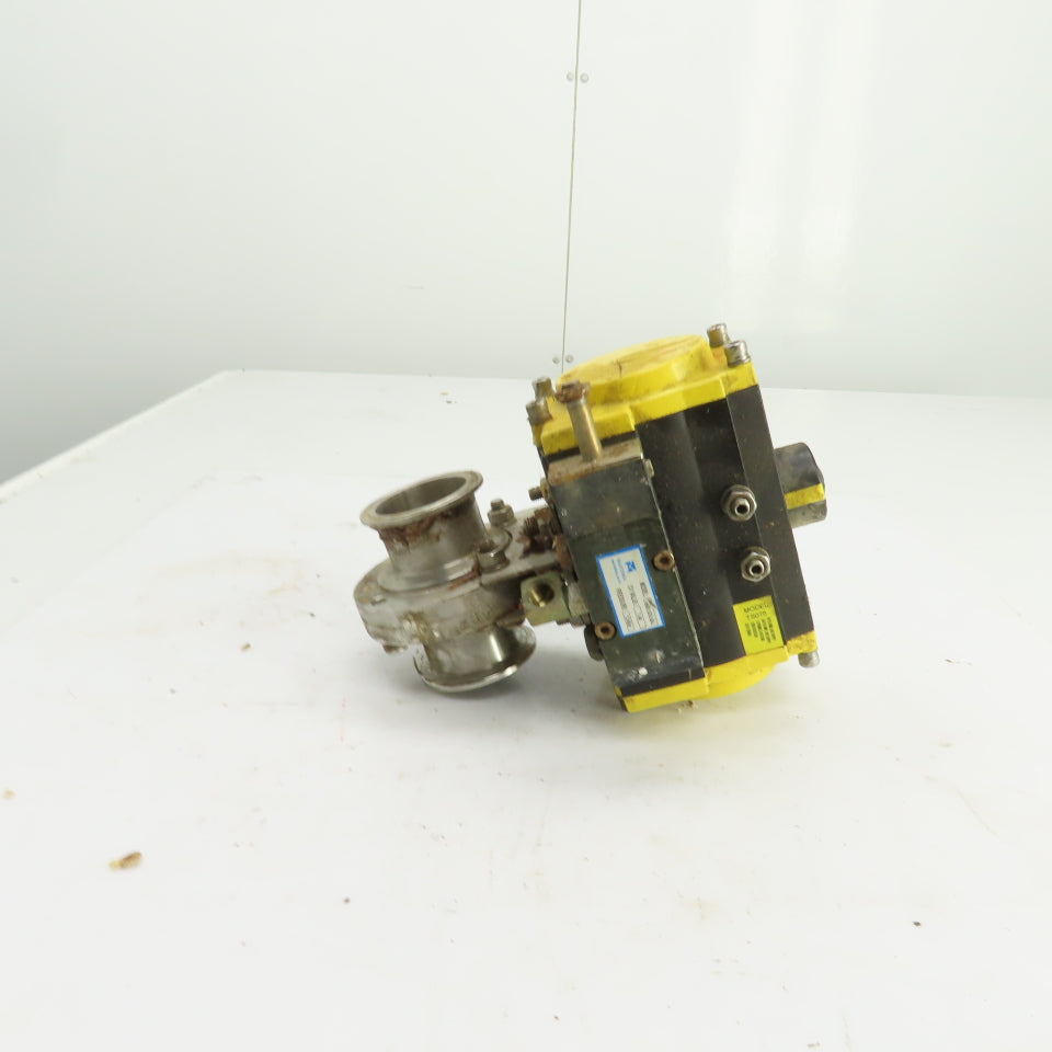 Top Line Top Flow TS075 Rack & Pinion Actuator 80PSI W/2" Stainless Valve