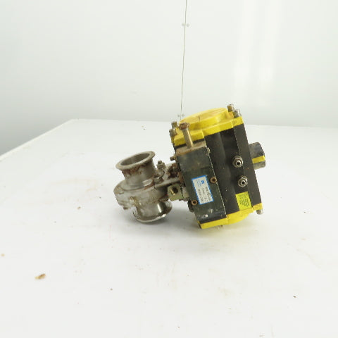 Top Line Top Flow TS075 Rack & Pinion Actuator 80PSI W/2" Stainless Valve