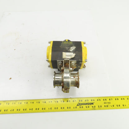 Top Line Top Flow TS075 Rack & Pinion Actuator 80PSI W/2" Stainless Valve
