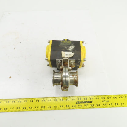 Top Line Top Flow TS075 Rack & Pinion Actuator 80PSI W/2" Stainless Valve
