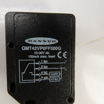 Banner QMT42VP6FF500Q Photoelectric Sensor 10-30V DC