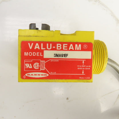 Banner SMA91EF Valu-Beam Glass Fiber Optic Emitter 10-250V AC/DC