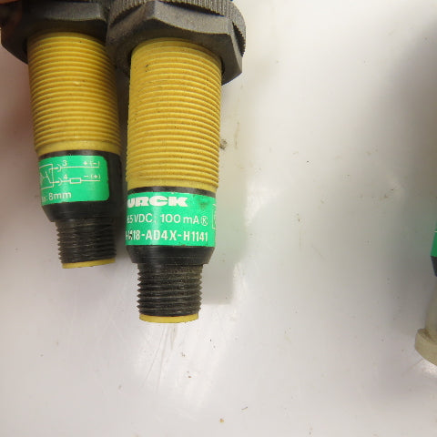 Turck Ni8-M18-AD4X-H1141 Threaded Barrel Inductive Sensor 10-65VDC Lot Of 5