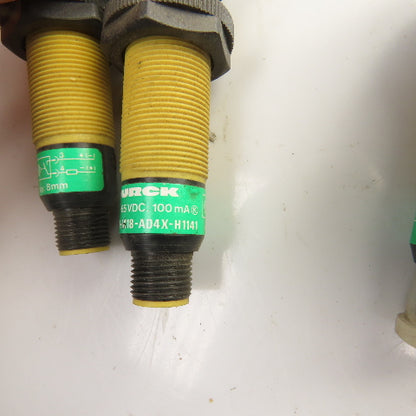 Turck Ni8-M18-AD4X-H1141 Threaded Barrel Inductive Sensor 10-65VDC Lot Of 5
